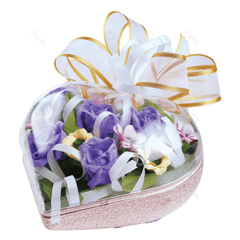 创意礼物图片,礼物包装元素,心形礼盒PNG,礼物免抠素材